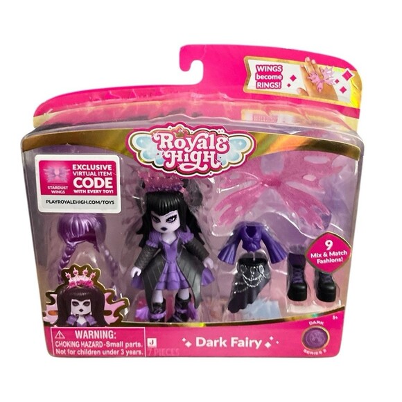 Royale High Dark Fairy Doll Mix Match Fashions Virtual Code Roblox Series 2 New - Picture 1 of 3